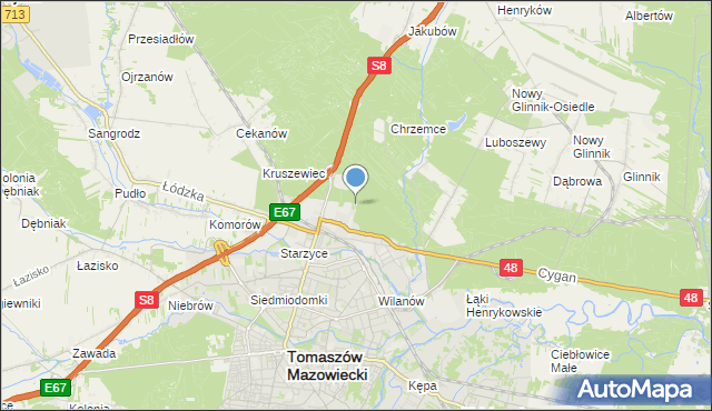 mapa Gajówka Luboszewy, Gajówka Luboszewy na mapie Targeo